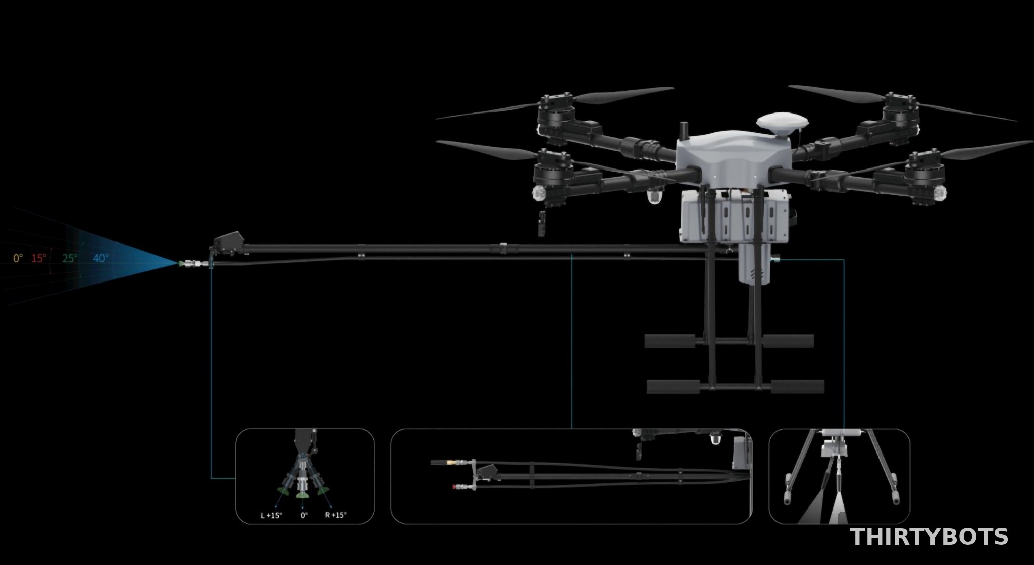ThirtyBots SPC30R drone for solar panel cleaning
